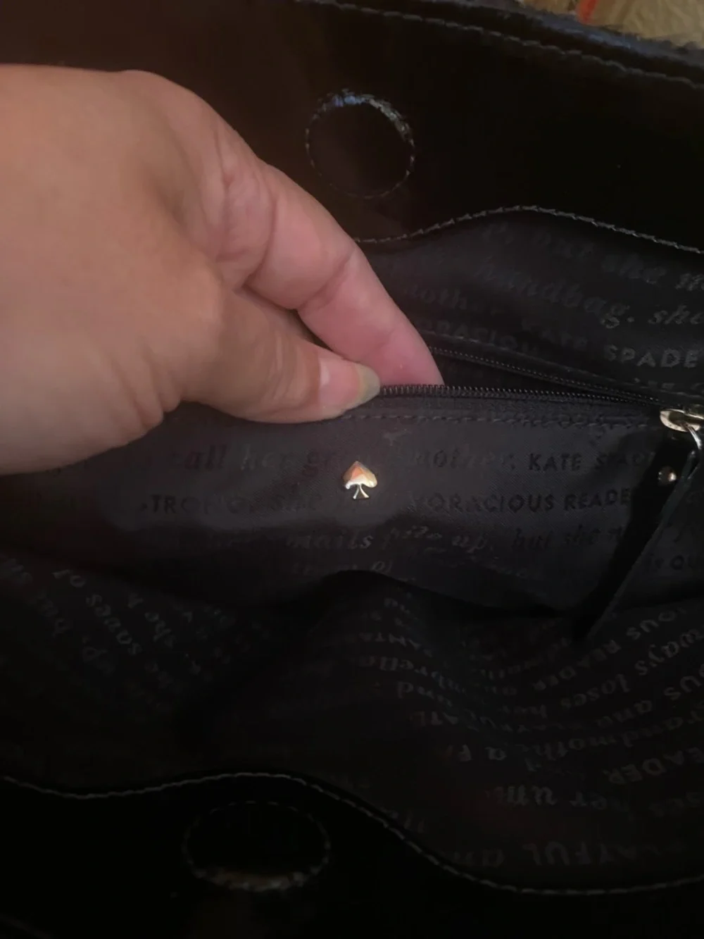 Kate Spade ♠️ - EUC - Brette Black Felt Flurry Sequin Patent-Trim Satchel Bag